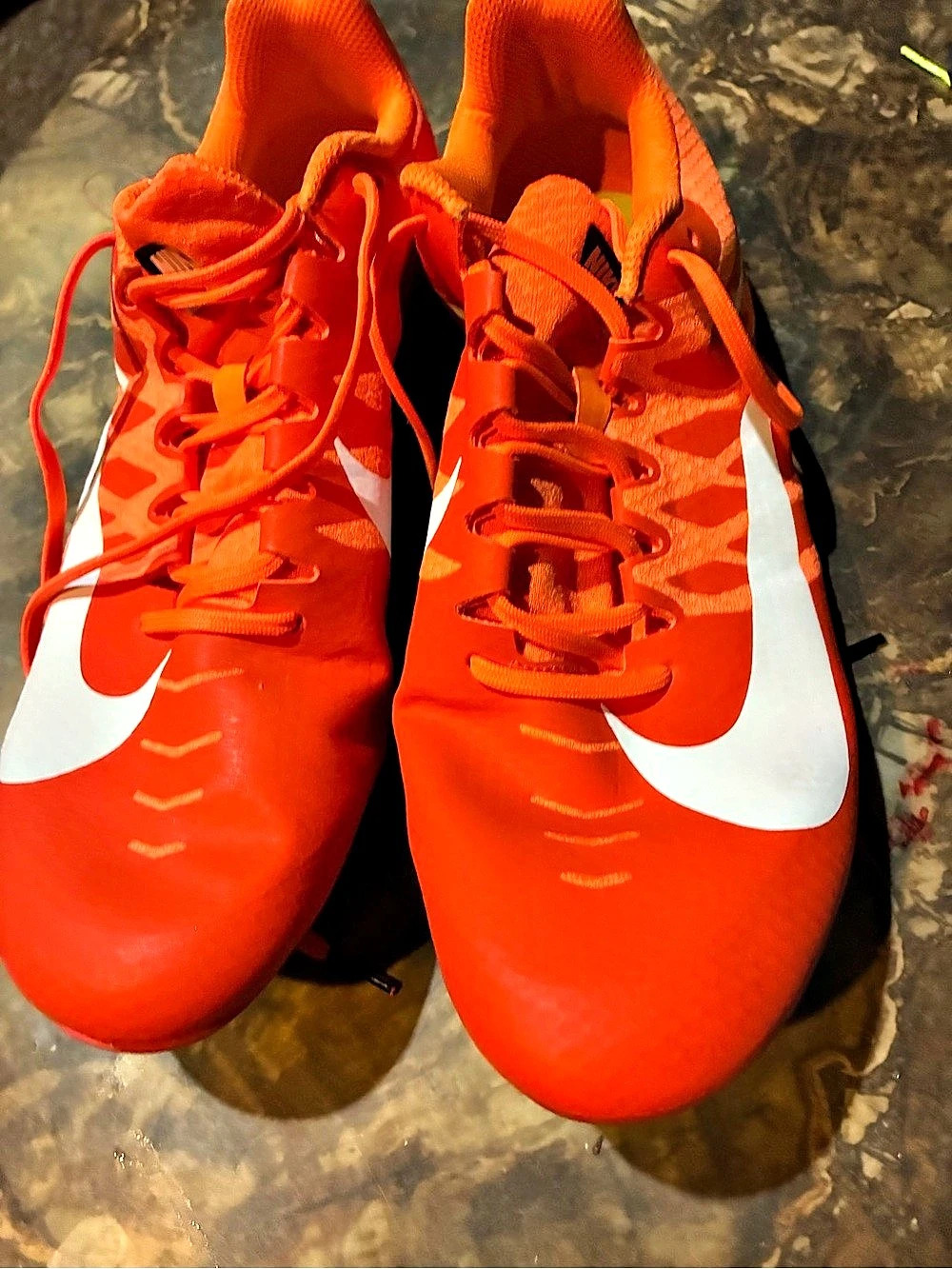 Nike Zoom Rival Track Spikes Orange White US 12